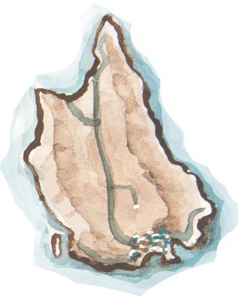 Carte de l'île de Levanzo, archipel des Egades, Sicile, Italie